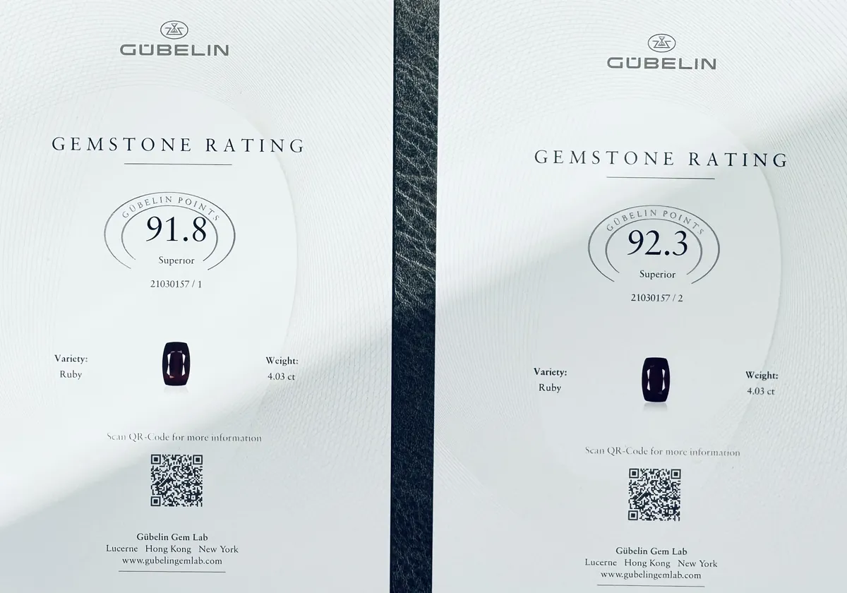 Rubin-Paar mit zusammen 8,06 Karat aus Mosambik – Gemstone Collections
